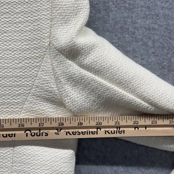 Ann Taylor The Hutton Blazer In Tweed Ivory White Career Office Size 4 NWT $179 - Picture 7 of 9